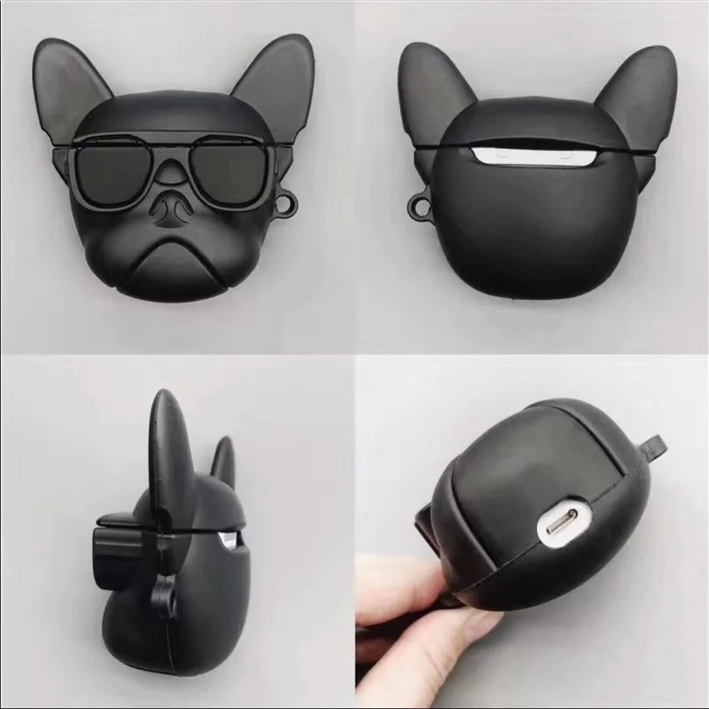RED AirPods Pro Adorable Frenchie Bulldog Case​​ - Picture 6 of 7